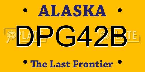 DPG42B Alaska License Plate