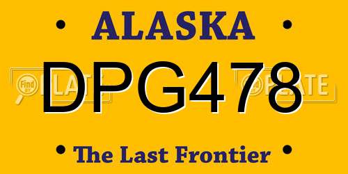 DPG478 Alaska License Plate