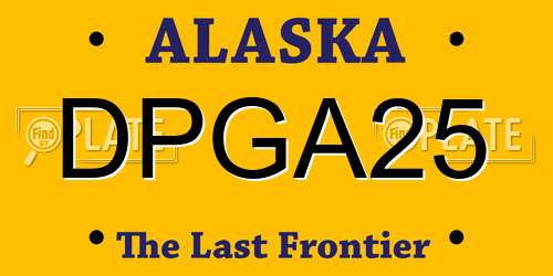 DPGA25 Alaska License Plate