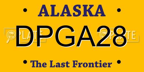 DPGA28 Alaska License Plate