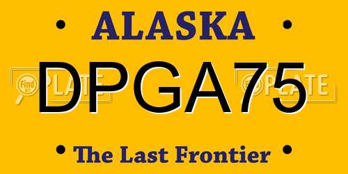 DPGA75 Alaska License Plate
