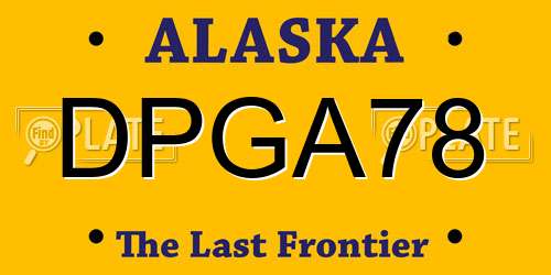 DPGA78 Alaska License Plate