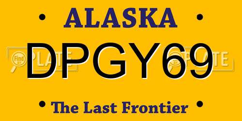 DPGY69 Alaska License Plate