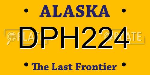 DPH224 Alaska License Plate