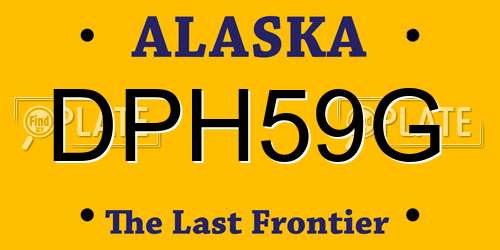 DPH59G Alaska License Plate