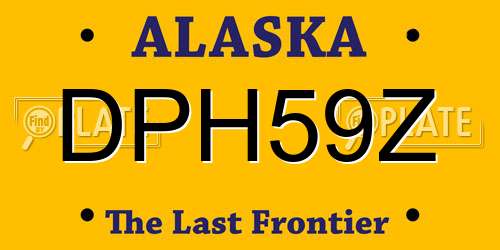 DPH59Z Alaska License Plate