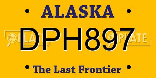 DPH897 Alaska License Plate