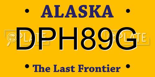 DPH89G Alaska License Plate