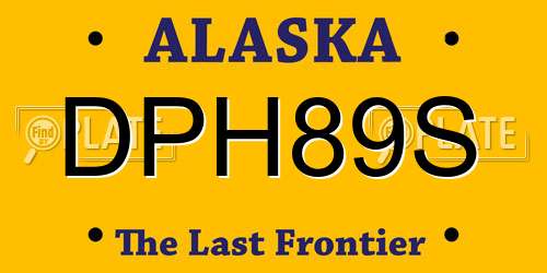 DPH89S Alaska License Plate