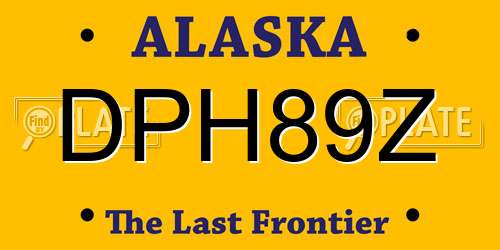 DPH89Z Alaska License Plate