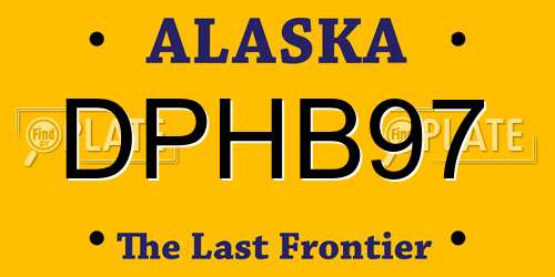 DPHB97 Alaska License Plate