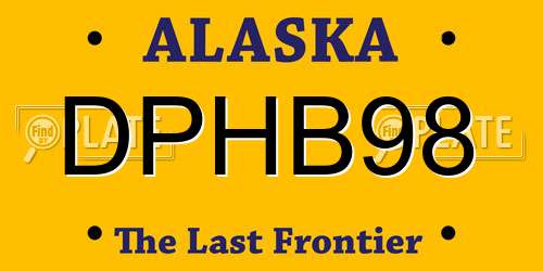 DPHB98 Alaska License Plate