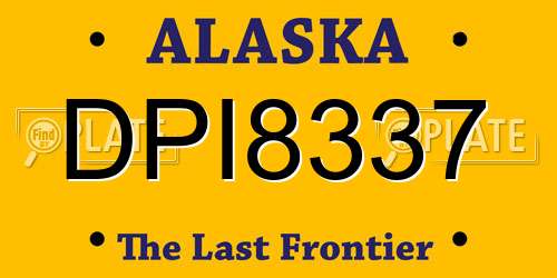 DPI8337 Alaska License Plate