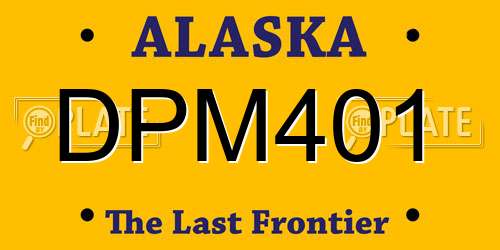 DPM401 Alaska License Plate