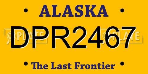 DPR2467 Alaska License Plate