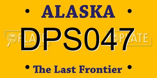 DPS047 Alaska License Plate