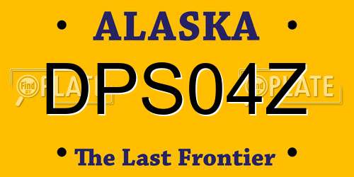 DPS04Z Alaska License Plate