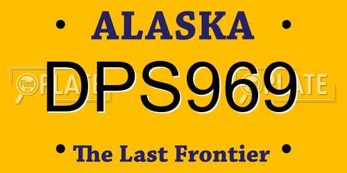 DPS969 Alaska License Plate