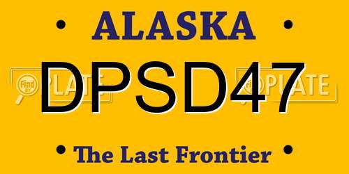 DPSD47 Alaska License Plate