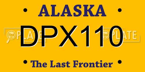 DPX110 Alaska License Plate