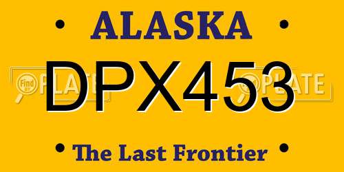 DPX453 Alaska License Plate