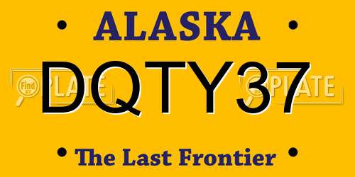 DQTY37 Alaska License Plate