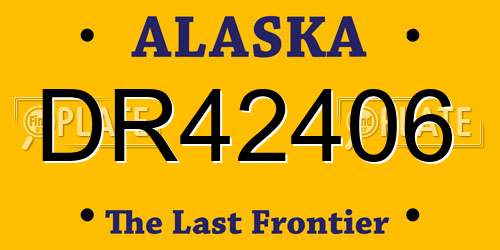 DR42406 Alaska License Plate