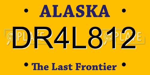 DR4L812 Alaska License Plate
