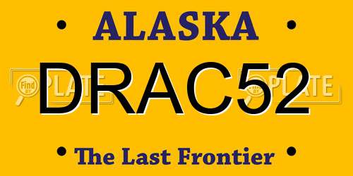 DRAC52 Alaska License Plate