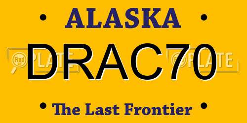 DRAC70 Alaska License Plate