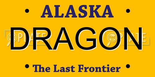DRAGON Alaska License Plate