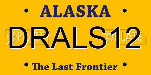 DRALS12 Alaska License Plate