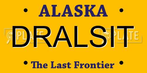 DRALSIT Alaska License Plate