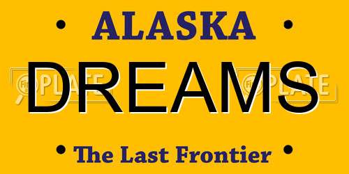DREAMS Alaska License Plate