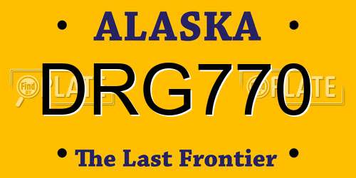 DRG770 Alaska License Plate