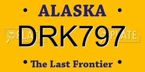 DRK797 Alaska License Plate