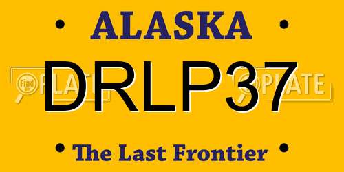 DRLP37 Alaska License Plate