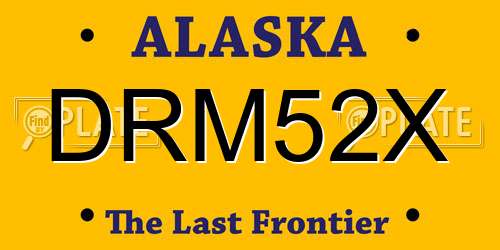 DRM52X Alaska License Plate