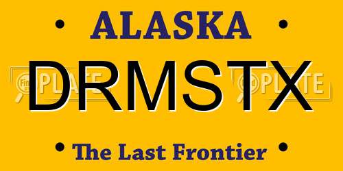 DRMSTX Alaska License Plate