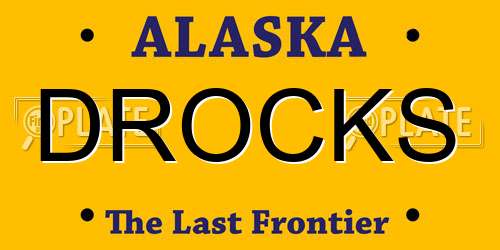 DROCKS Alaska License Plate