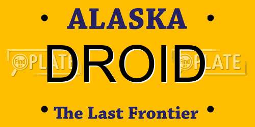 DROID Alaska License Plate