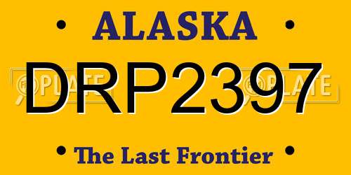 DRP2397 Alaska License Plate