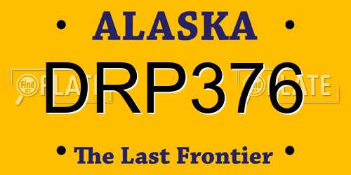 DRP376 Alaska License Plate
