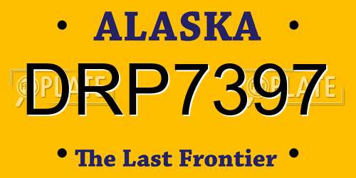 DRP7397 Alaska License Plate