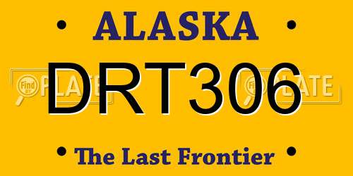 DRT306 Alaska License Plate