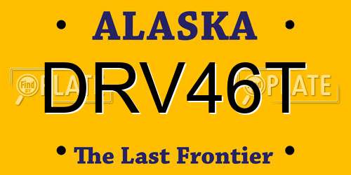 DRV46T Alaska License Plate