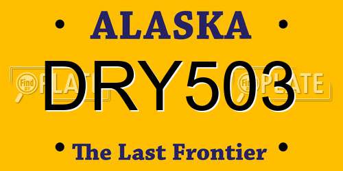 DRY503 Alaska License Plate