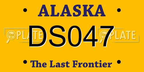 DS047 Alaska License Plate