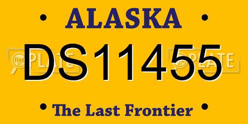 DS11455 Alaska License Plate