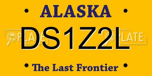DS1Z2L Alaska License Plate